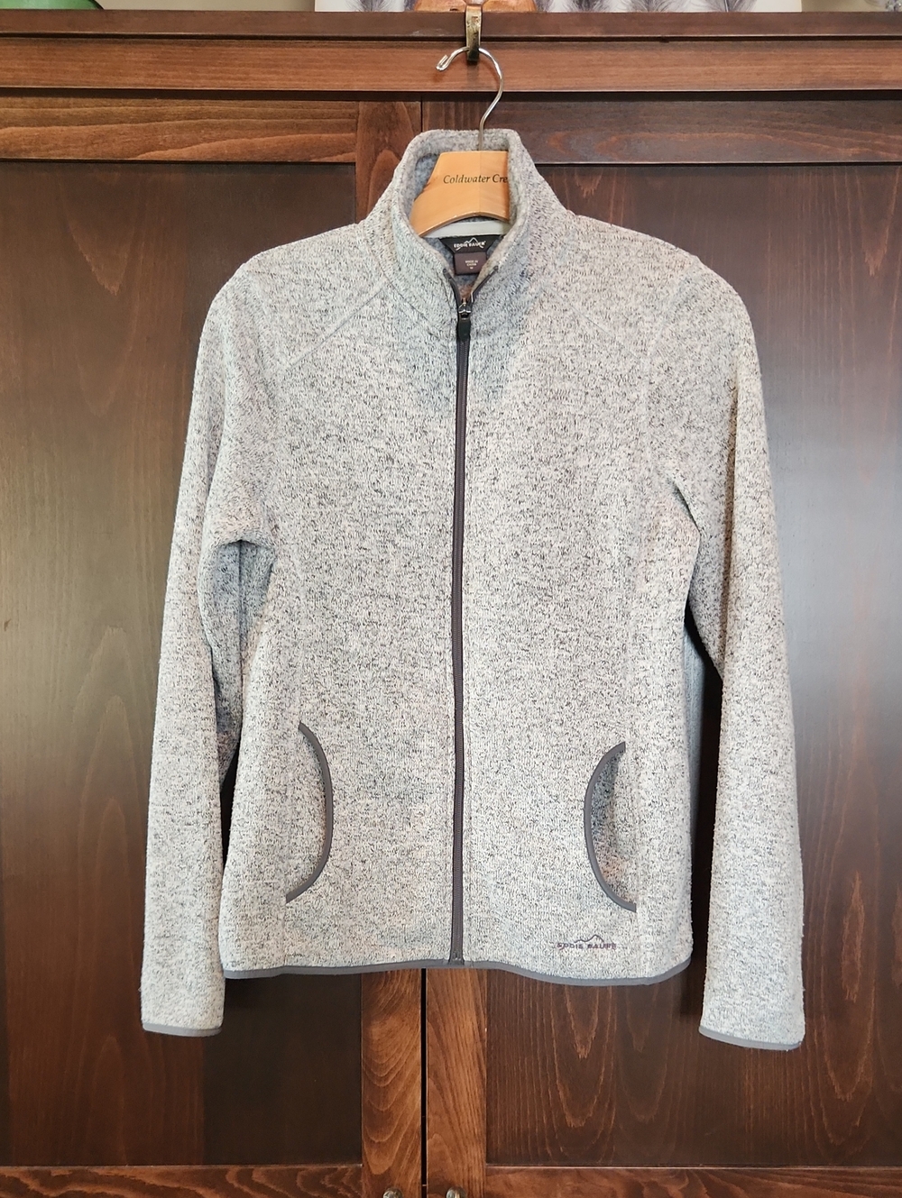 Eddie Bauer Heather Gray Fleece Sweater